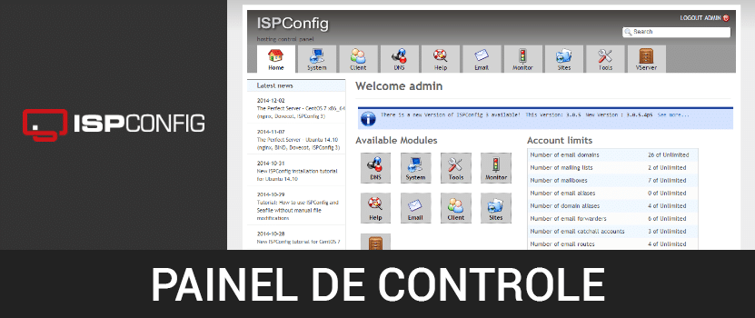 Painéis de controle GRÁTIS! Parte 6 de 6 – Como instalar o painel de controle ISPConfig no CentOS