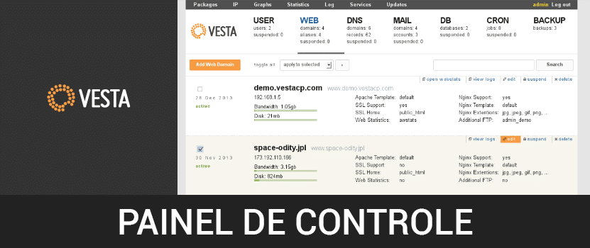 Painéis de controle GRÁTIS! Parte 2 de 6 – Como instalar o painel de controle Vesta no CentOS