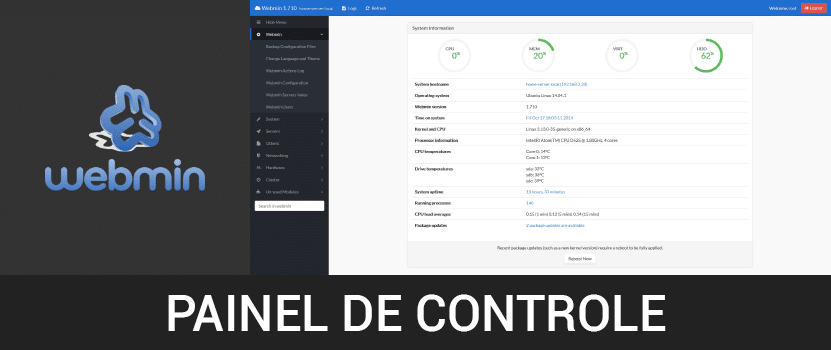 Painéis de controle GRÁTIS! Parte 5 de 6 – Como instalar o painel de controle Webmin com template responsive BWTheme no CentOS