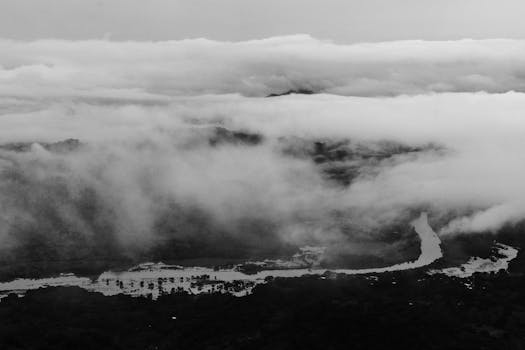 Dados em movimento na nuvem.